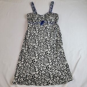 K Studio Y2K Strappy Black/White and Blue Dress Size 10